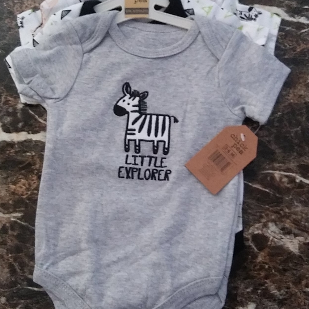 4/$20 nwt chick pea 3 pack bodysuits